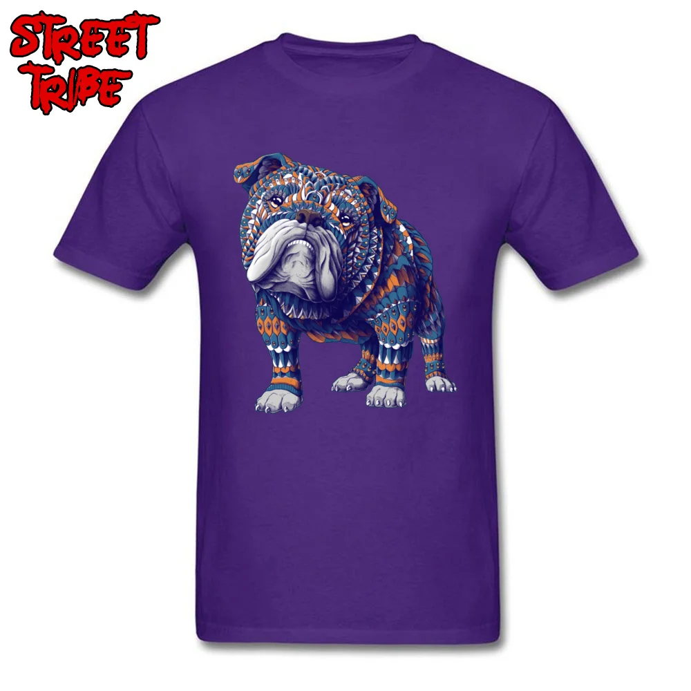 Short Sleeve Tops Shirts Crewneck 100% Cotton Men T-Shirt English Bulldog Color 23497 Fitness Tight Tee Shirt Plain English Bulldog Color 23497 purple