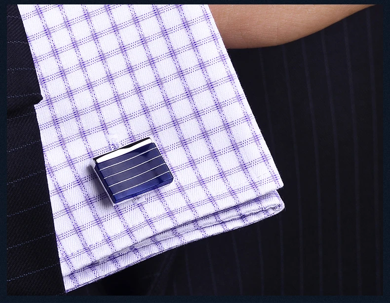 KFLK ювелирные изделия рубашки запонки для мужчин дизайнерский бренд запонки модные пуговицы синий высокое качество роскошные свадебные
