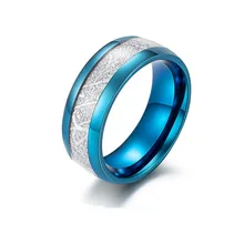 Мужские кольца из титановой стали голубое серебряное кольцо с часами круглый панк клуб вечерние кольцо в стиле хип-хоп аксессуар цена JZ274