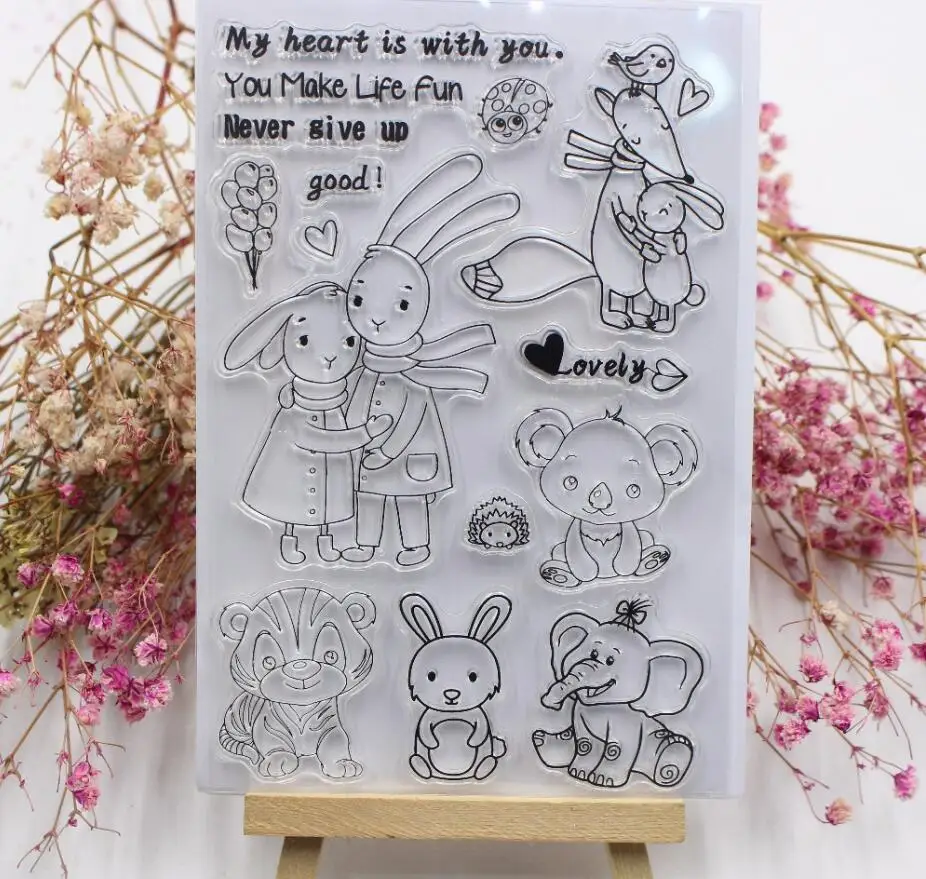 Wild Animals Transparent Clear Stamp/Seal And Cutting Dies for DIY