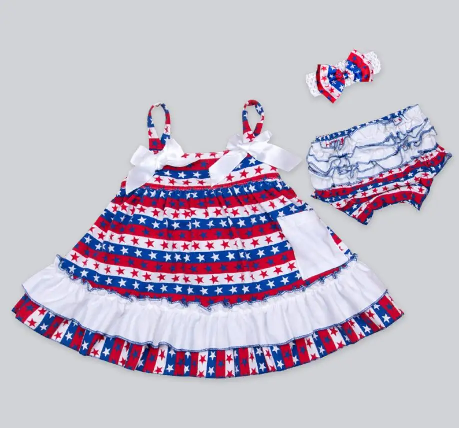 Летний стильный Рождественский топ для маленьких девочек, комплект одежды, Детские манжеты, повязка на голову, комплекты одежды для новорожденных девочек - Цвет: 6