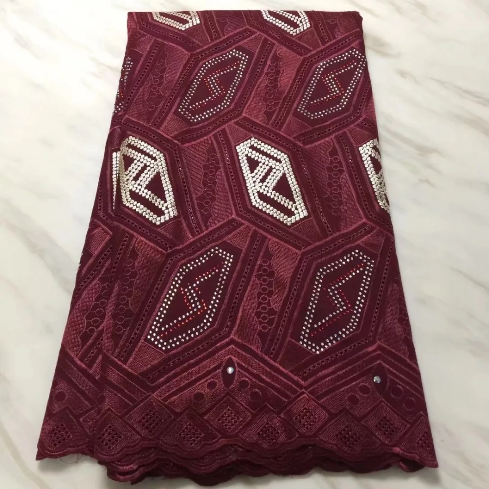 

Newest African Cotton Lace Fabric High Quality Swiss Voile Lace Cotton African Lace Fabric For Party Dress