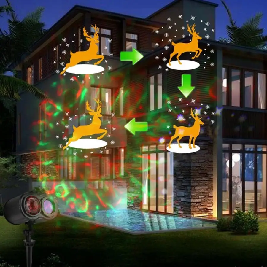 

Remote Control LED Water Wave Lamp Projector Lights 6 Slides 4 Colors with Remote Control 100-240V EU Plug