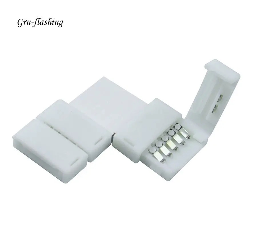 GRN FLASHING 1Pcs 12mm 5pin L shape 90 Degree Corner LED Strip light