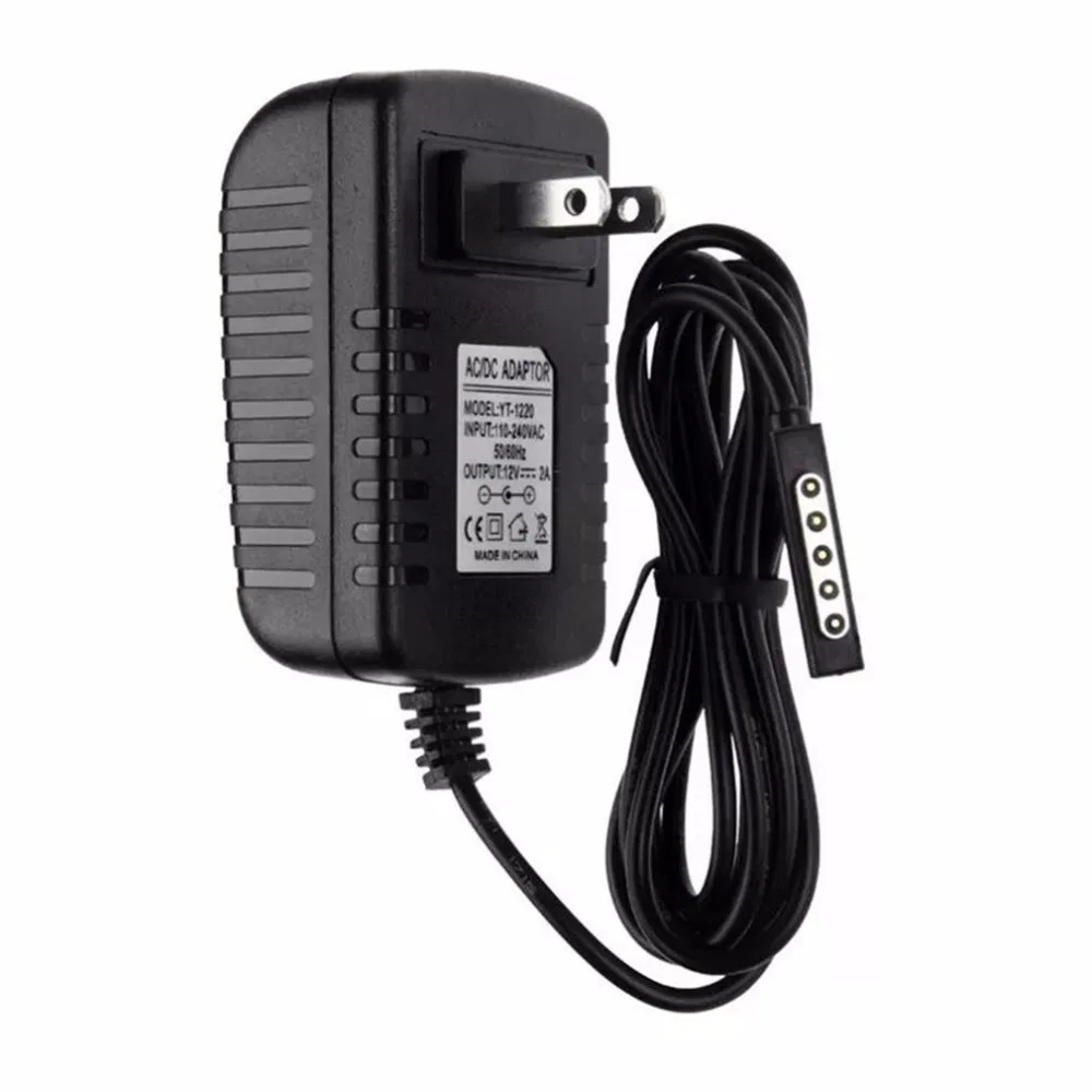 الطاقة مهايئ شاحن 12 V 2A ل مايكروسوفت السطح 10.6 يندوز RT بطارية الجهاز اللوحي الجدار شاحن الجهاز اللوحي مع مؤشر LED الولايات المتحدة التوصيل