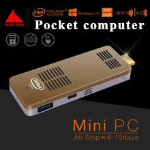 Мини-Пк Небольшой Четырехъядерных Процессоров Atom Intel Z8300 Windows 10 Wi-Fi Usb Bluetooth TV BOX Вентилятор Охлаждения Вычислить Палку Офисный Компьютер Мини шт