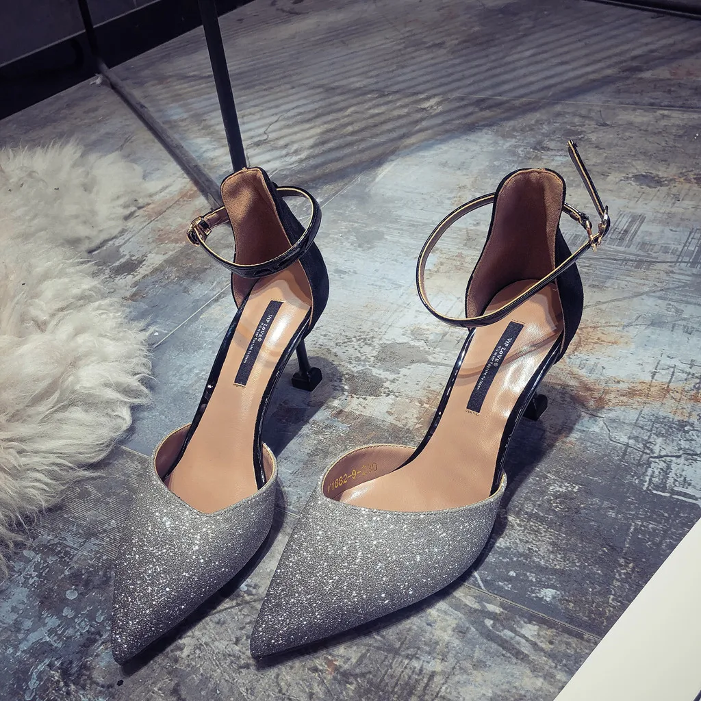 High Heel Wedding Shoes Female Stiletto Shoes Bridesmaid Single Shoes Sandals summer sandals women 2019 sandals high heels