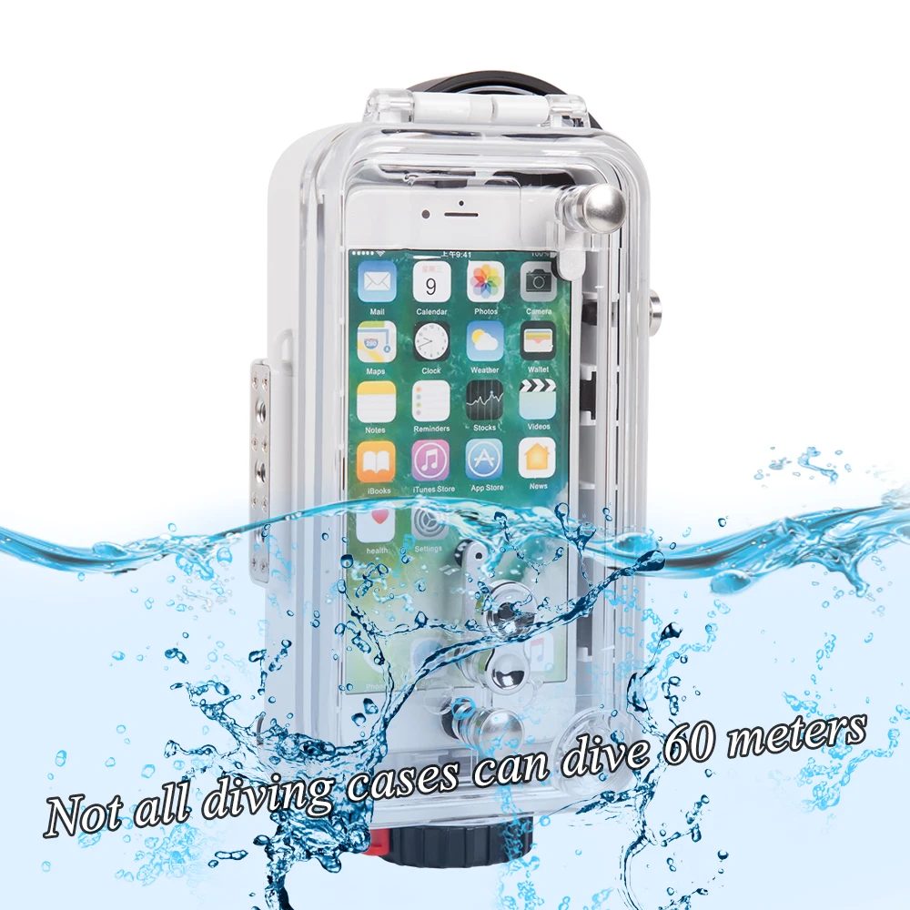 

Orsda For ip6 30M/98Feet depth underwater waterproof diving case capinha para for ip7 plus underwater photography swimming