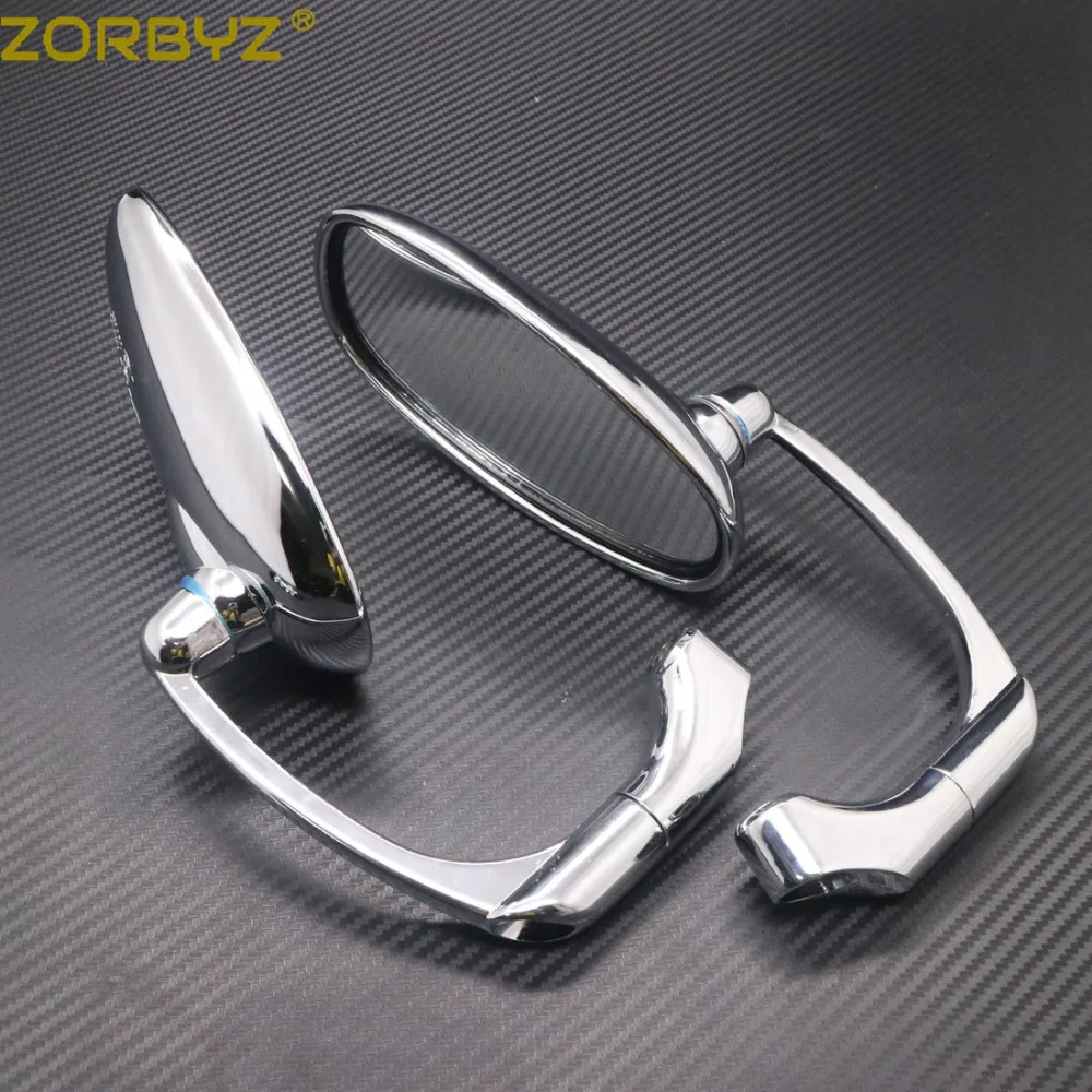 ZORBYZ мотоцикл хром l бар Ретро овальное боковое зеркало заднего вида E9 Mark для Honda