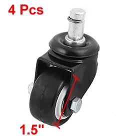 

Uxcell Hot Sale 4 Pcs Laundry Cart 10 x 21mm Shaft 40mm Wheel Dia Swivel Caster Black for Home or Office Chairs