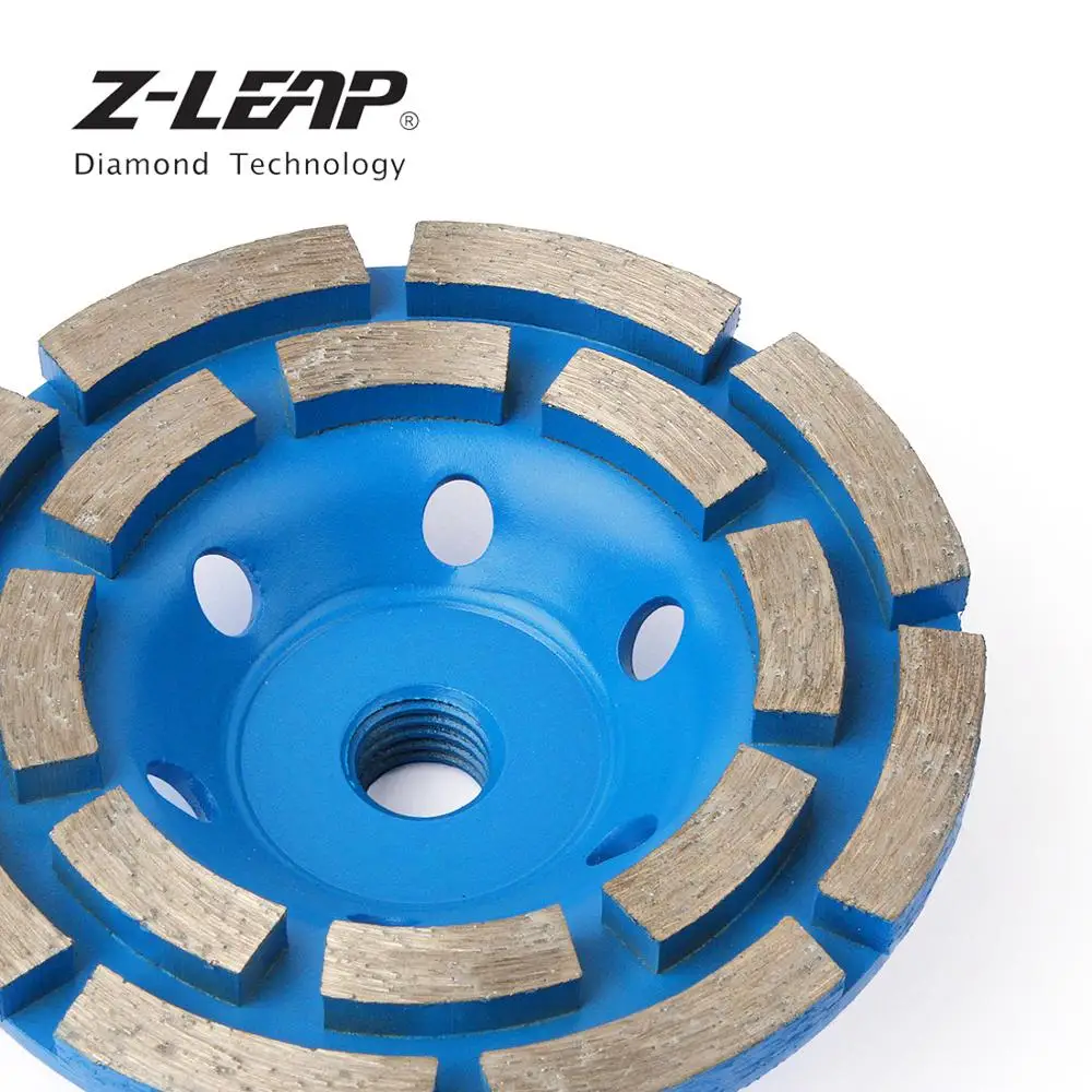 Z-LEAP 100 мм Алмазный шлифовальный диск " Concrect двухрядный сегмент шлифовальный круг мраморный гранит Concrect абразивный инструмент M14 резьба