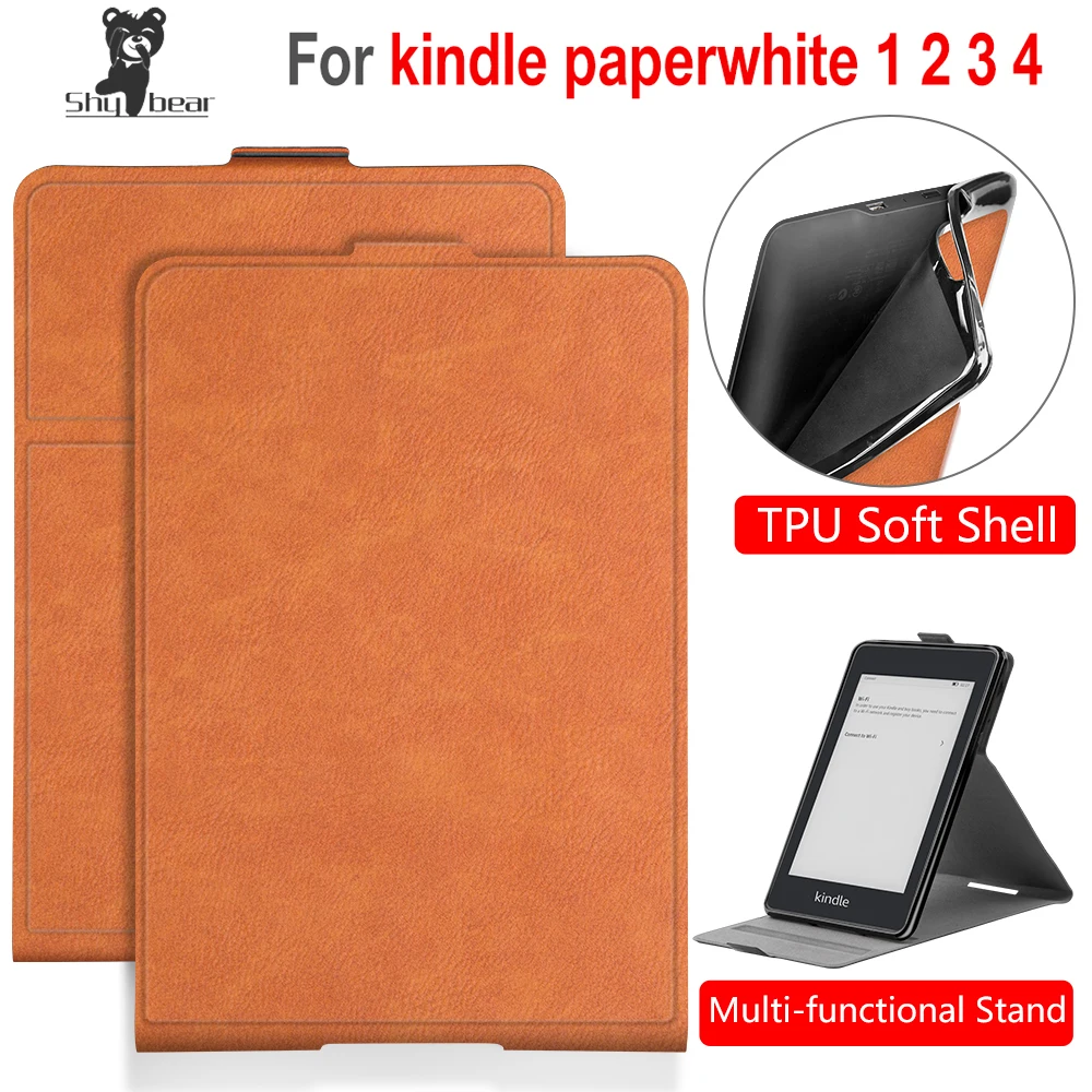 

For Amazon Kindle Paperwhite General Case for Paperwhite 1/2/3/4 6 Inch Ebook Smart Stand Protective Cover Skin Shell Auto Sleep