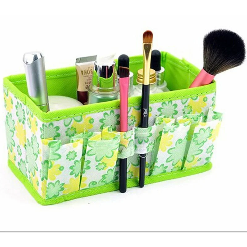 

Storage box organizer Cosmetic Make Up Organizer Folding Desktop Dressing Jewelry Storage Box Makeup Basket 18*10*10cm