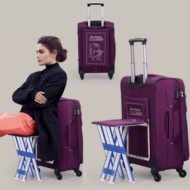 18 ZHANGQIANG Suitcase Travel Trolley Case Cabin Approved Trolley Bag Hand Luggage/Trolley & Multiple Carry Options Color : Black, Size : Small