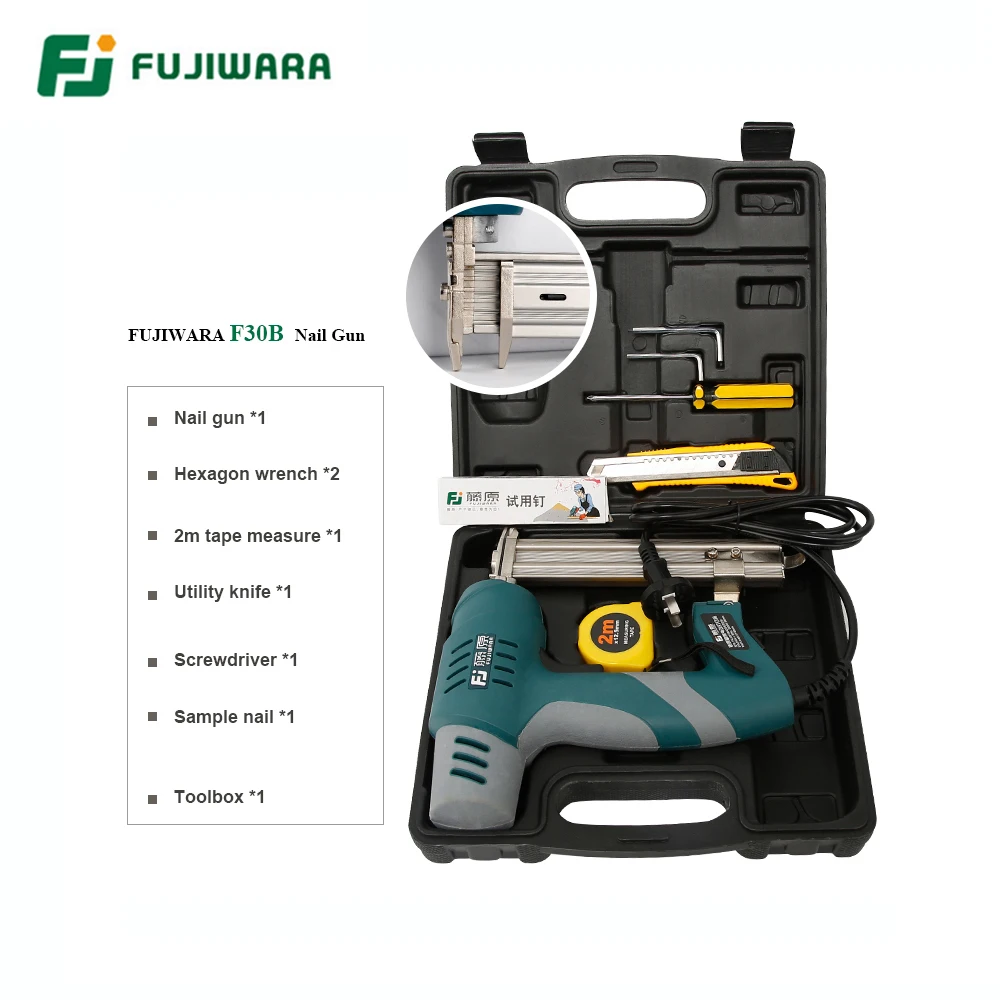 FUJIWARA Электрический пневматический пистолет одноразового использования/двойного назначения для ногтей степлер 422J ногти F30 пистолет для завинчивания шурупов Деревообрабатывающие инструменты S