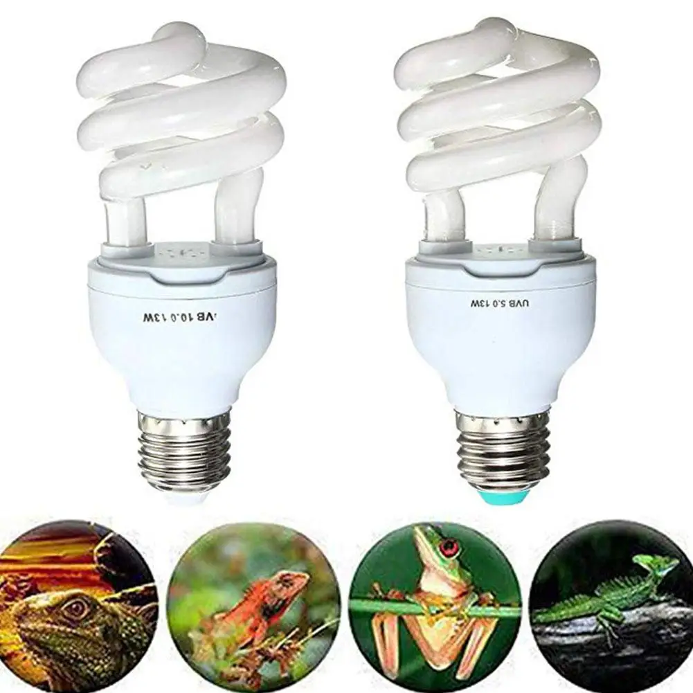 

None UVB5.0/10.0 Calcium Supplement Ultraviolet Ray Lamp Bulb for Lizards Tortoises Reptile Succulent