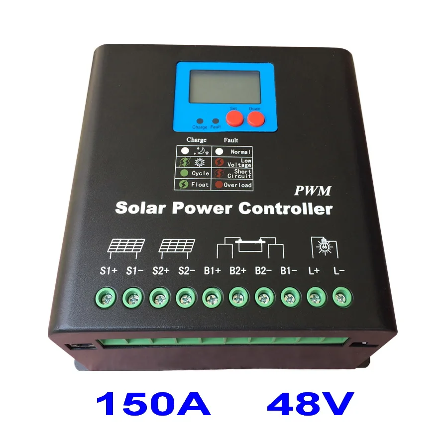 150A Solar Controller 48V PV panel Battery Charge Controller Regulator
