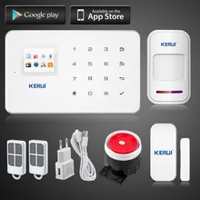 Kerui G18 Android App iOS App управления беспроводной системы безопасности gsm сигнализация беспроводной магнитный датчик окна + детектор движения