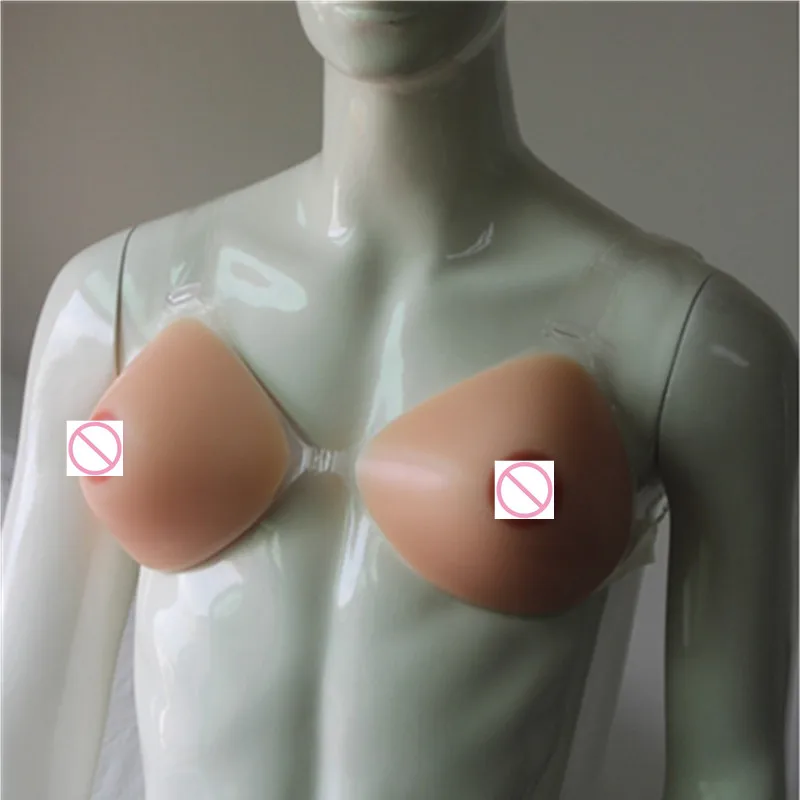 1000g/Pair 38D 38C 40A Triangular Silicone Fake Breast Forms Sexy Fake Boobs Use For Transvestism Crossdresser Men and Shemale