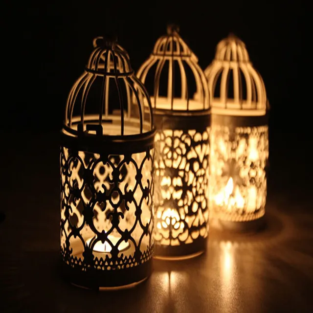hot sale white birdcage candle holders wedding decoration,iron candlestick,lantern wholesale