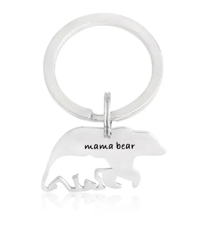Fashion Mini mama bear Key Chains DIY jewelry Ring Metal Keychain Trinket Chaveiro Jewelry for Women Men wholesale | Украшения и