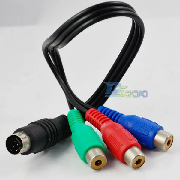 

High Quality7Pin S-video mini Din Male - 3 RCA Female adapter cable