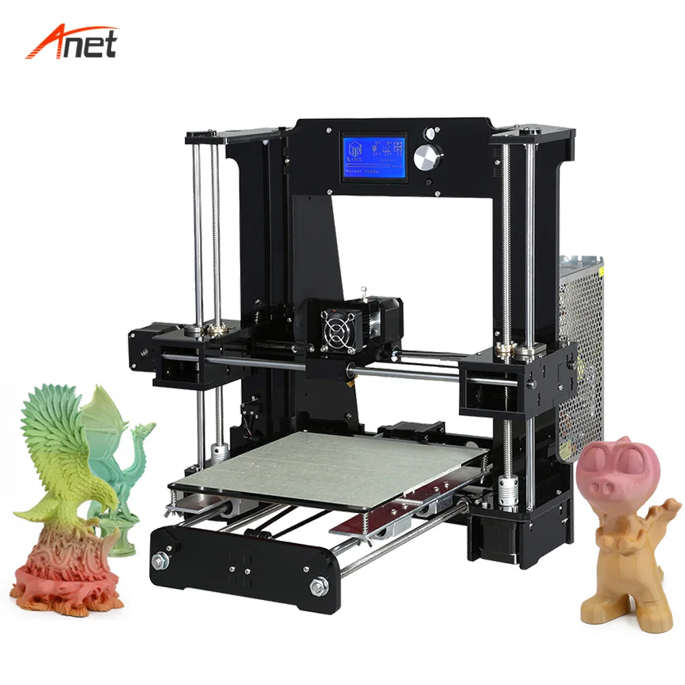 Anet A8 A6 A3S A2 E2 Высокая точность простота в эксплуатации 3D принтер алюминиевый 3d