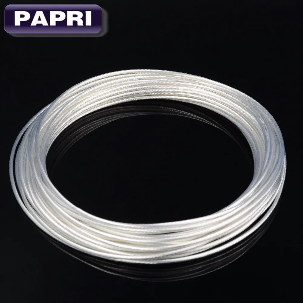 

PAPRI 1.0MM2 Signal Line Cable DIY Teflon High Purity OCC Copper Silver Plated Wire For Audio Amplifier AWG17 19strands*0.26mm