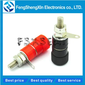 

10pcs Terminal Blocks JS-910B JS-919 4mm Amplifier Terminal Connector Binding Post Banana Plug Jack Mount Black red each 5pcs