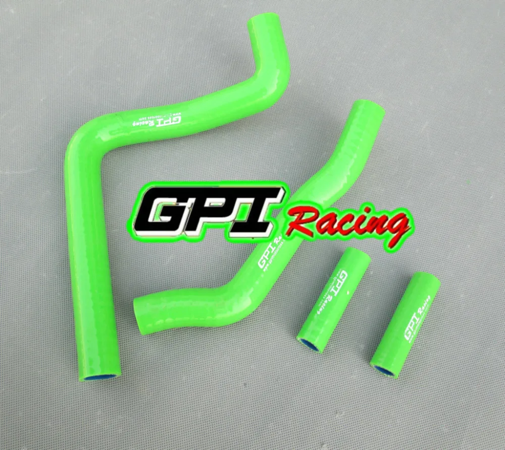 GREEN KAWASAKI KX250 KX 250 2004 2005 2006 2007 05 06 07 silicone radiator hose
