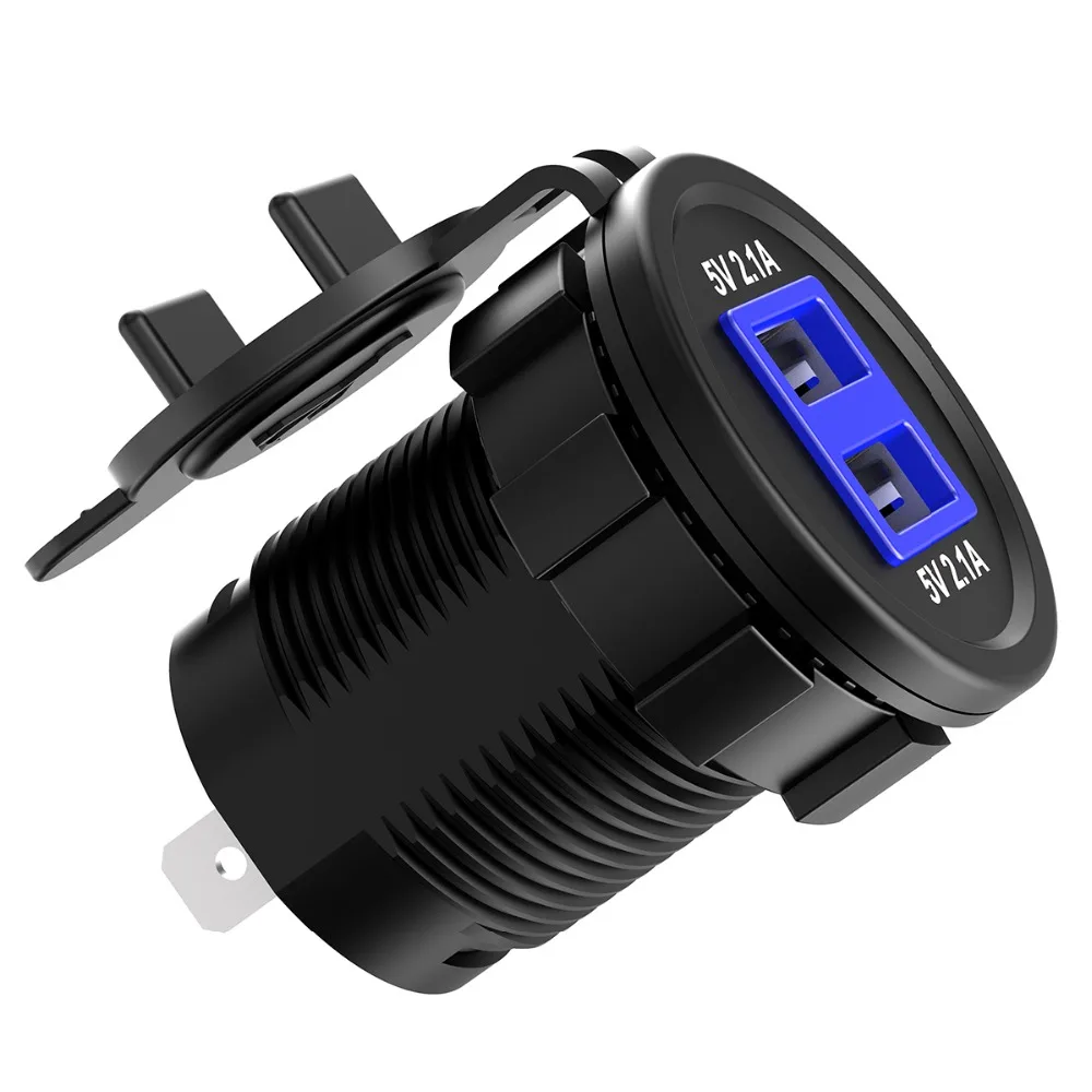 Автомобильное зарядное устройство с двумя Usb разъемами 5 В 2 1 А для iPhone Ipad Samsung xiaomi