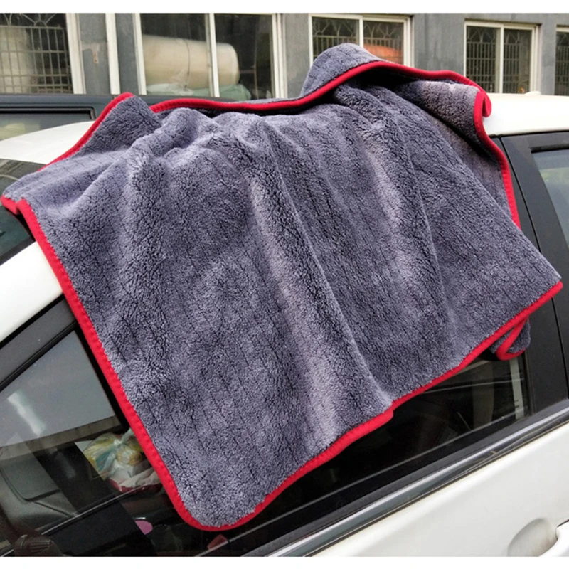 900gsm 90x60cm Microfiber Towel Car Wash Cloth Car Cleaning Tool Detailing Drying Towel Thick Polished Towel Super Absorben