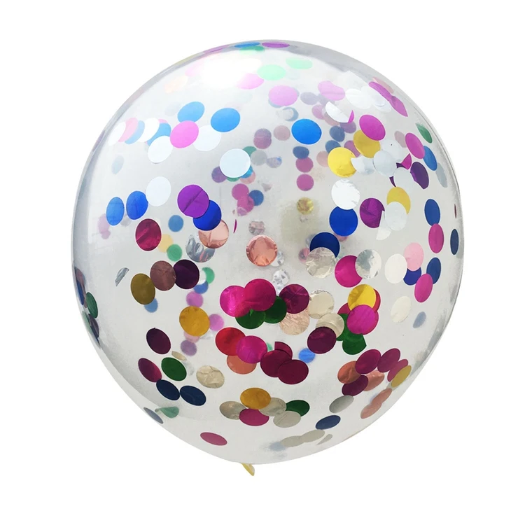 YORIWOO воздушный шар "Конфетти" Красочные воздушные шары воздушный латексный шар розовое золото для свадьбы или «нулевого дня рождения» 1st День рождения украшения Дети - Цвет: Colorful