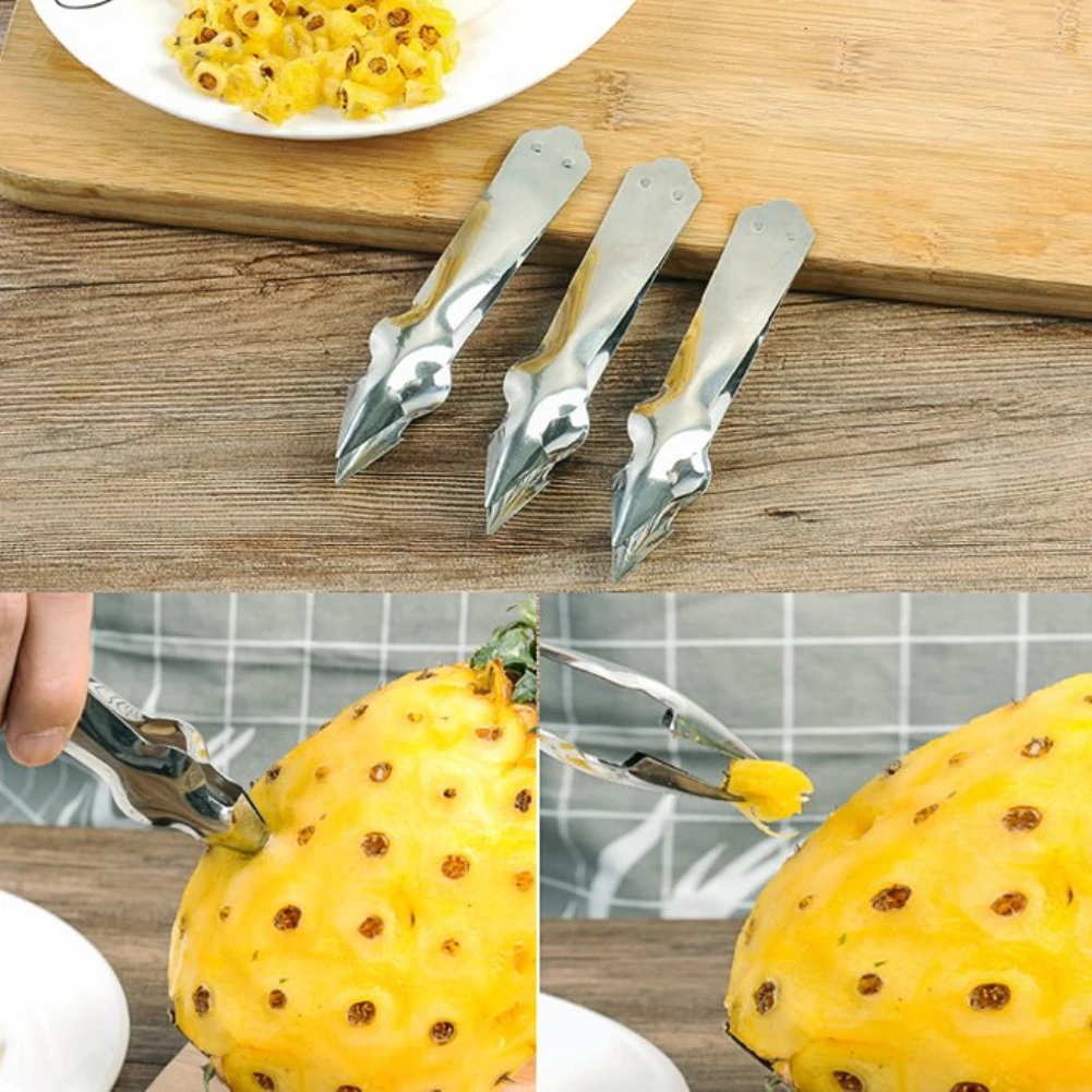 

stainless Steel Creative Pineapple Peeler Easy Pineapple Knife Cutter Corer Slicer Clip Fruit Salad Tools