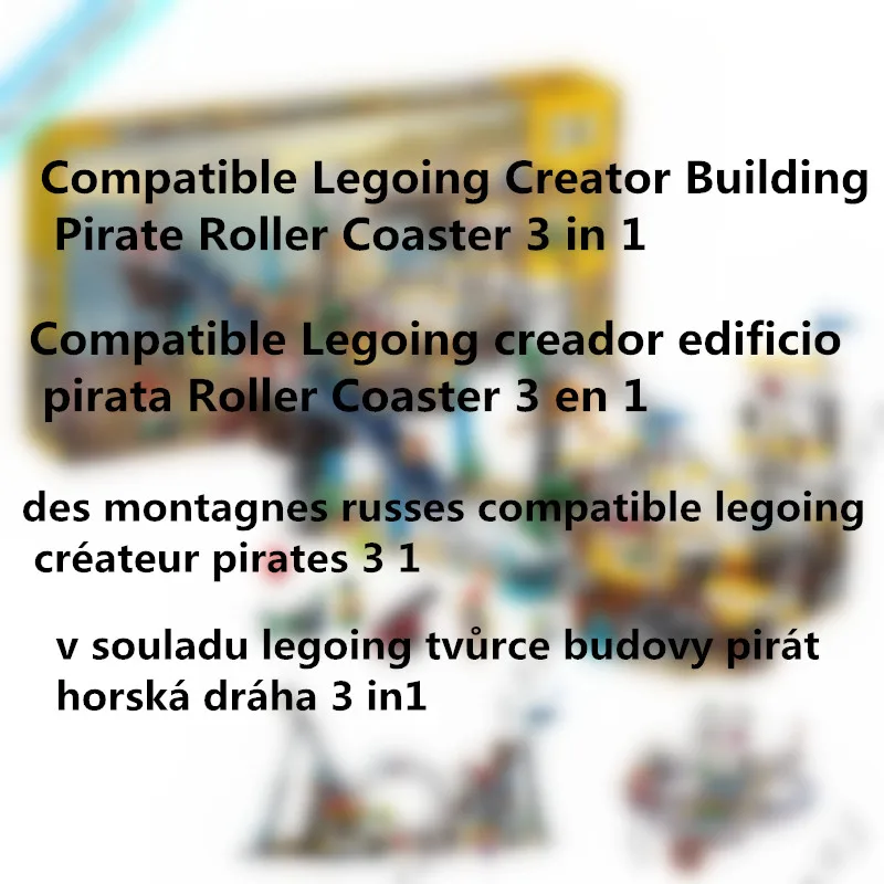 

3in1 City Creator Series Pirate Roller Coaster Building Blocks Bricks Compatible Legoingly City Model Building Toys For Children
