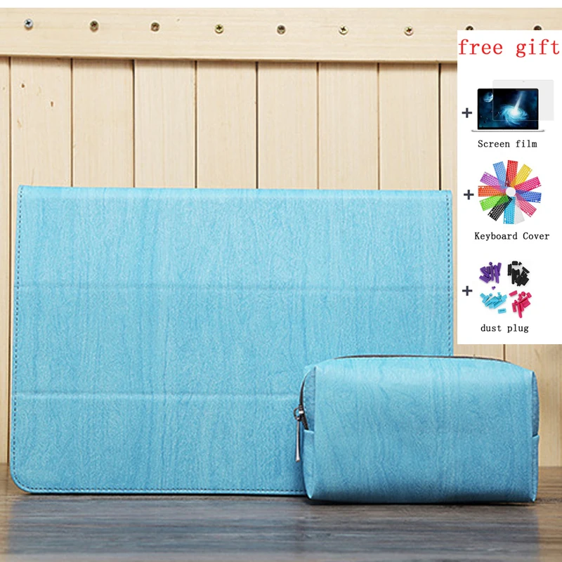 

PU Leather Laptop Sleeve Bag For Macbook Air Retina 11 12 13 15 Case For Mac book New Pro A1706 A1707 A1898 Cover+Keyboard Cover