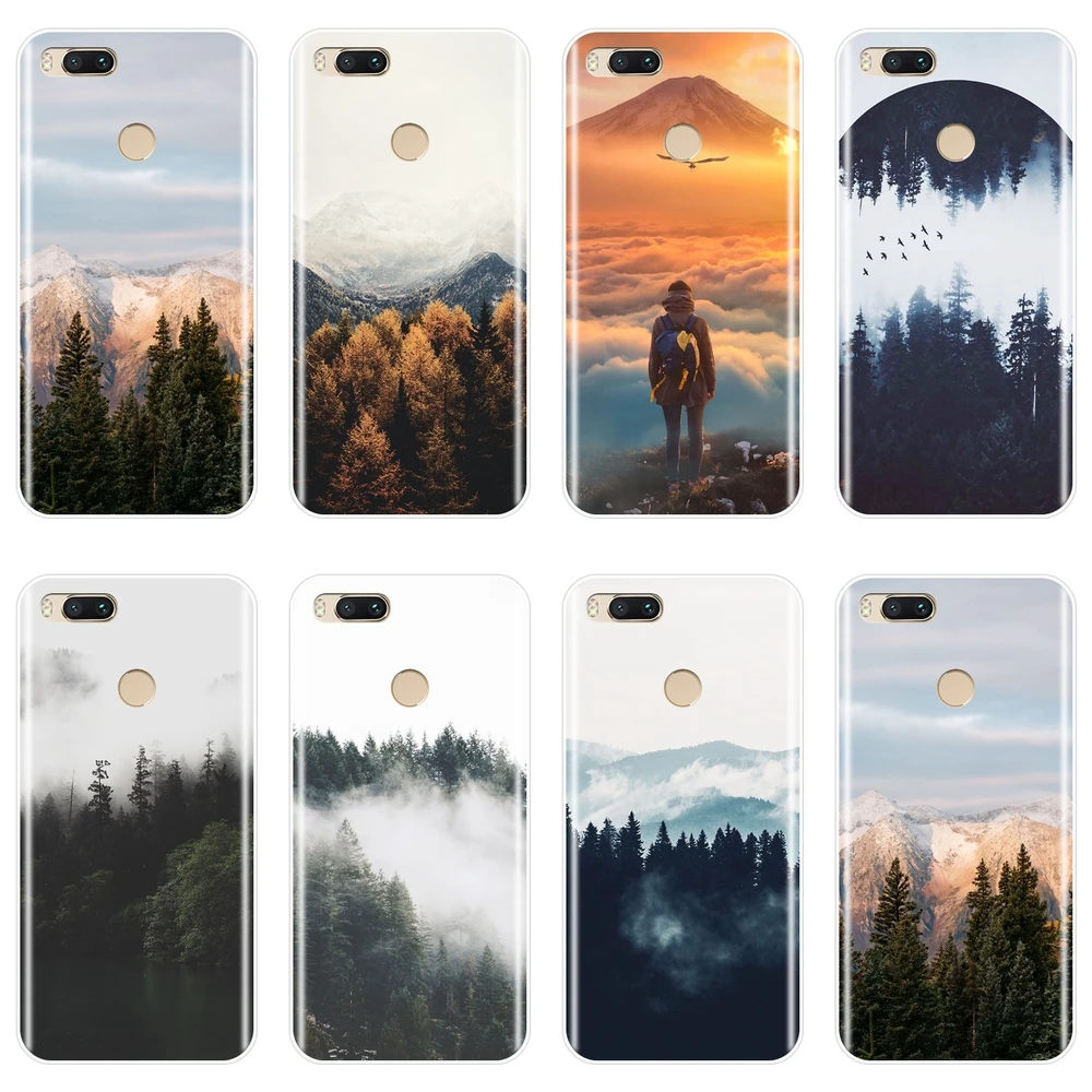 

Back Cover For Xiaomi Mi 5 5C 5S 5X 6 6X Plus Travel Mountain Forest Silicone Soft Case For Xiaomi Mi A1 A2 8 SE Lite Phone Case
