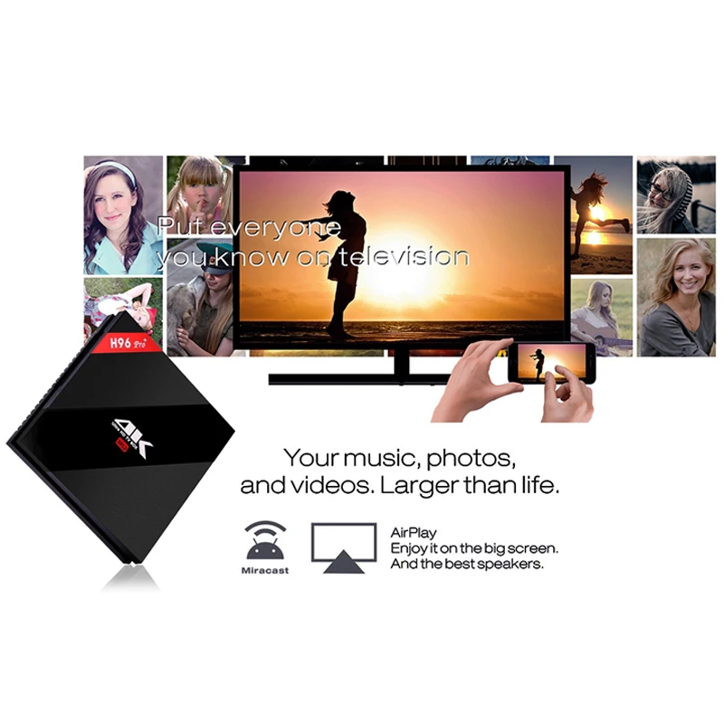  Original H96 Pro Plus android smart tv box 7.1 Amlogic S912 Octa Core 3G/32G dual wifi BT4.1 4K H96