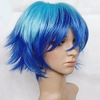 HAIRJOY синтетические волосы косплей парики короткий костюм парик 14 цветов - Цвет: blue