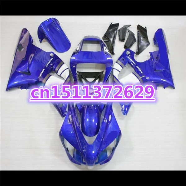 

100%new ABS Fairing Set for YZFR1 98-99 YZF1000 1998 1999 R1 blue YZF R1 98 99 YZF1000 98 99 Plastic Kit-Dor D