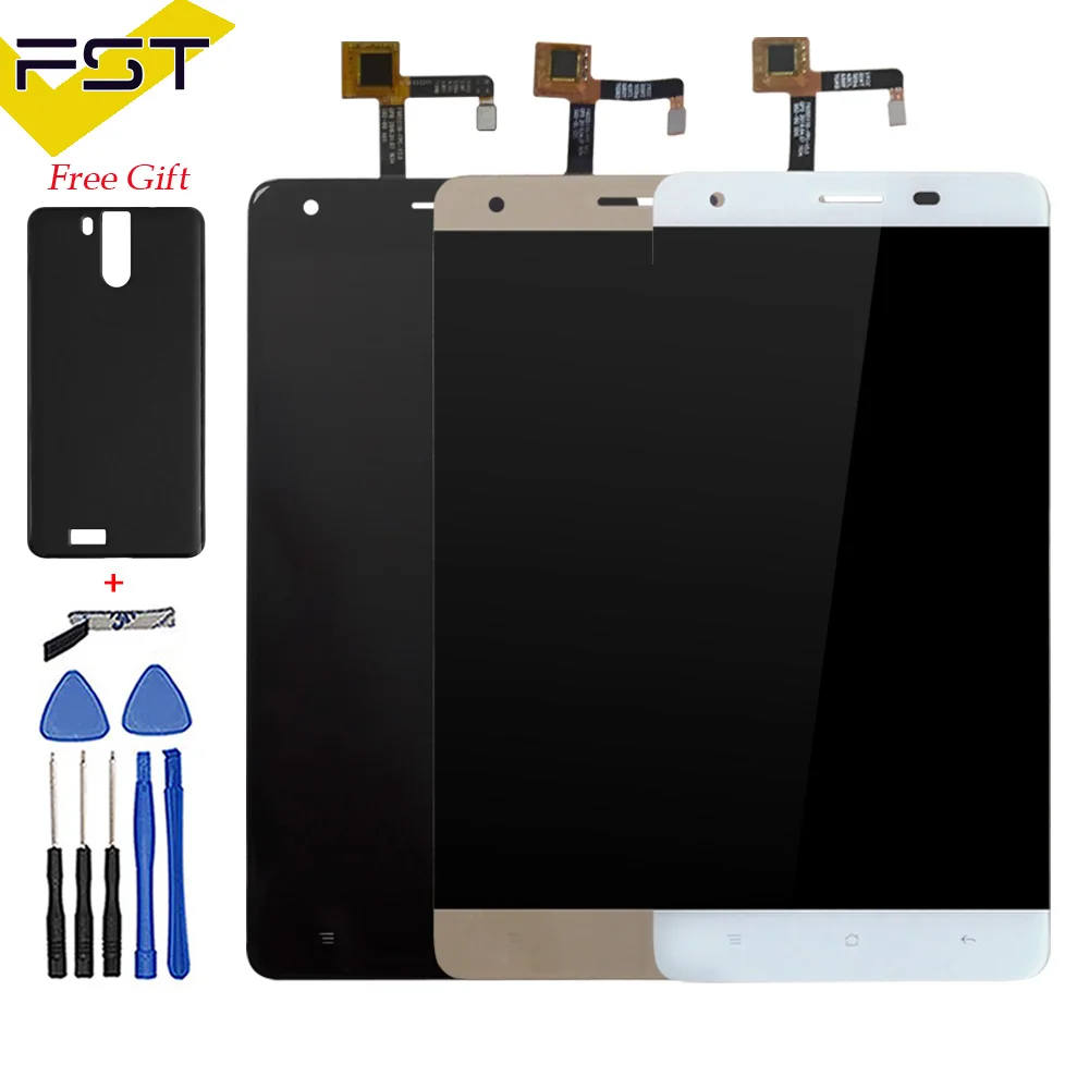 Black White Gold 100 Test 1PCS For Oukitel K6000 Pro LCD Display and Touch Screen Digitizer