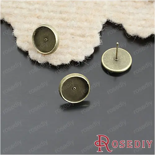

Серьги-гвоздики из античной бронзы и меди, 20 шт.