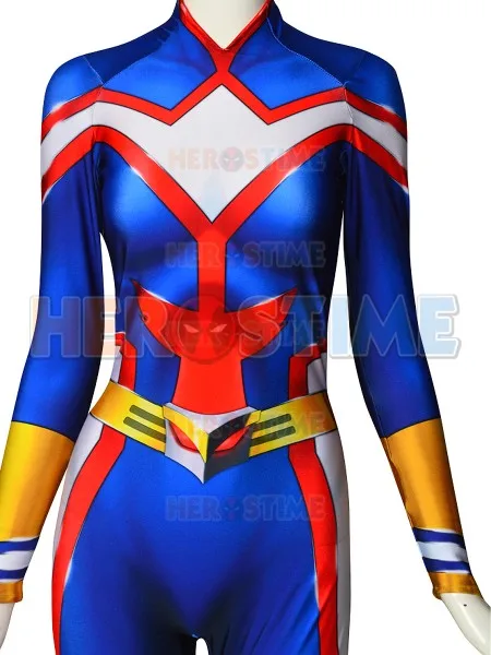 Женский костюм для косплея All Might My Hero Academia Boku no с 3D принтом Зентаи из лайкры
