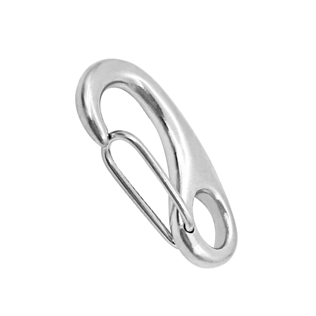 MagiDeal Brand New Silver Heavy Duty Stainless Steel 316 Spring Snap Hook Clip Keychain Stainless Steel Spring Clip