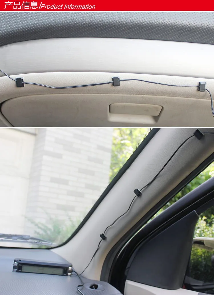 30pcs Car Wire Cord Cable Holder Tie Clips Fixer Organizer Drop Adhesive Clamp