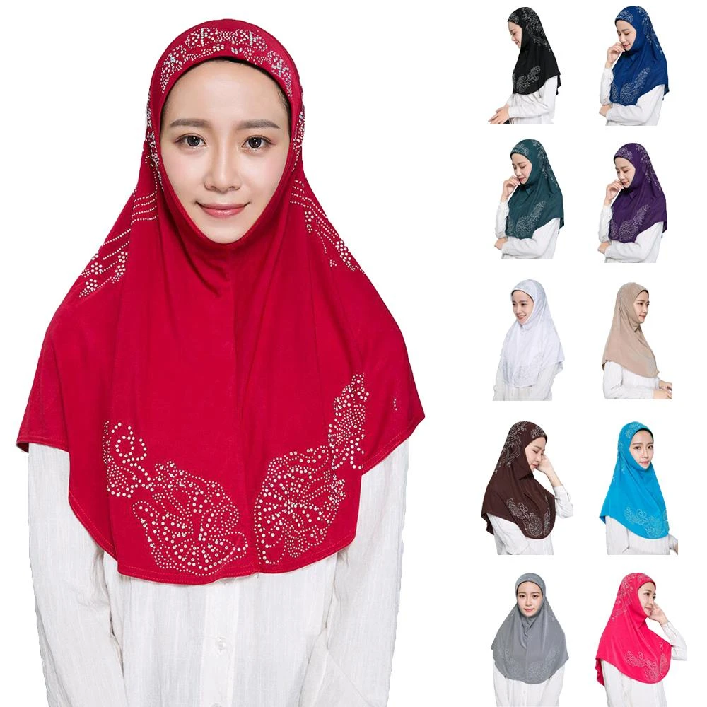 Women Hijab Amira Scarf Muslim Islamic Headscarf One Piece Head Wrap Cover Shawl
