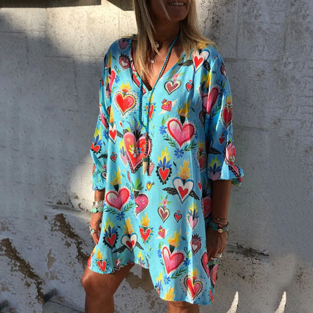 

Print woman dress 2019 spring summer O-Neck summer dresses and sundresses Short Sleeve Mini women casual dress sukienka#G7