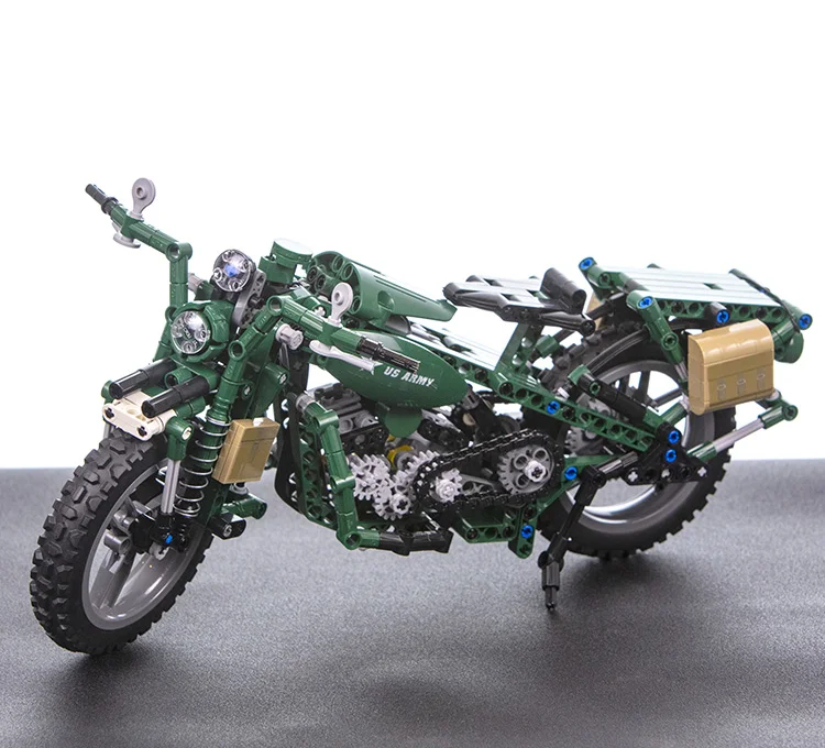 Када полицейский мотоцикл Военная Модель с мотором силовые строительные блоки кирпичи техника детские игрушки подарки для мальчиков детей - Цвет: 550pcs