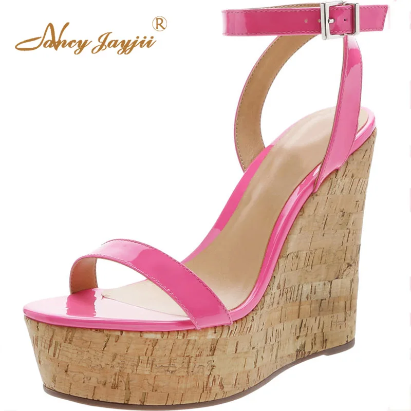 pink cork wedges