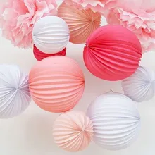 Big 32cm Accordion Pleated Paper Lanterns Watermelon Lantern Wedding Party Birthday Showers Home Event  Decor